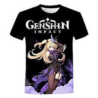 Inspired by Genshin Impact Cosplay Anime Cartoon 100% Polyester Print 3D Harajuku Graphic T-shirt For Women's  Men's Lightinthebox - thumbnail