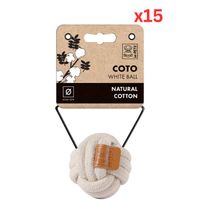 M-PETS Coto White Ball Small Eco Friendly Dog Toy (Pack of 15)