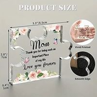 Puzzle Plaque Decorative Gifts For Mom From Daughter Son Mom Gifts Acrylic Plaque Mom Birthday Gifts Beautiful Engraved Plaque For Mom Ideas For Home Room Living Room Office Decor Lightinthebox