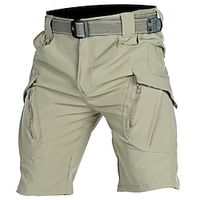 Men's Tactical Shorts Cargo Shorts Zipper Pocket Plain Waterproof Breathable Outdoor Daily Going out Fashion Casual Black Green miniinthebox - thumbnail