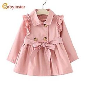 babyinstar new spring girls clothe double breasted trench outwear fashion jacket children clothing kids female outfit girls coat y0810 Lightinthebox