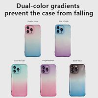 Phone Case For iPhone 15 Pro Max iPhone 14 13 12 11 Pro Max Plus Back Cover Transparent Ultra Thin Non-Yellowing Color Gradient TPU Lightinthebox