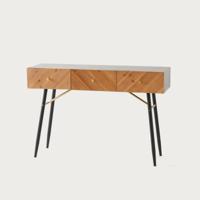 Textured Console Table with 3 Drawers - 120x40x80 cms