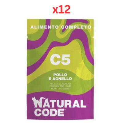 Natural Code Chicken & Lamb Complete Wet Cat Food 70G (Pack of 12)