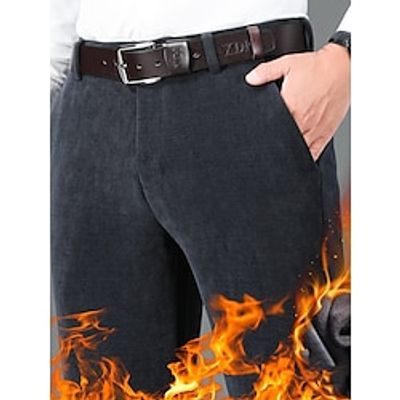 Men's Dress Pants Fleece Pants Corduroy Pants Trousers Suit Pants Pocket Plain Comfort Breathable Outdoor Daily Going out Fashion Casual Black Dark Gray miniinthebox Men's Dress Pants Fleece Pants Corduroy Pants Trousers Suit Pants Pocket Plain Comfort Breathable Outdoor Daily Going out Fashion Casual Black Dark Gray miniinthebox