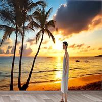 Cool Wallpapers Beach Sunset Wallpaper Wall Mural Wall Sticker Covering Print Peel and Stick Removable Self Adhesive Secret Forest PVC / Vinyl Home Decor Lightinthebox