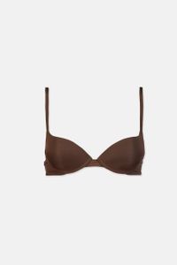 Womens 0BP Underwire Padded Bra  Dark Brown