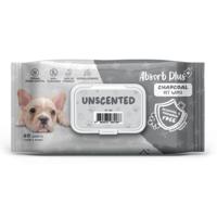 Absorb Plus Charcoal Pet Wipes Unscented 80pcs