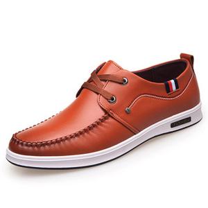 Men British Style Microfiber Leather Lace Up Business Casual