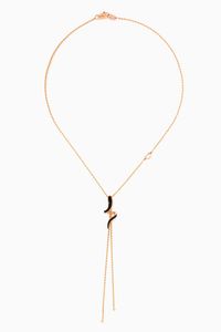 Eden Black Ceramic & Diamond Necklace in 18kt Rose Gold