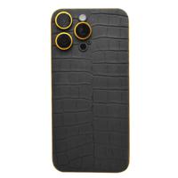 Merlin Craft Customized iPhone 16 Pro Max 1TB, Graphite Leather Alligator Gold