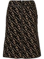 Fendi Pre-Owned FF motif knee-length skirt - Brown