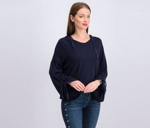 1. State Womens Grommet Sleeve Hoodie Sweater  Navy