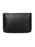 Jacob Black Leather Clutch - thumbnail