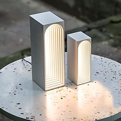 Nordic Concrete Building Modeling Table Lamps Art Decoration Lamp Dimmable Bedroom Bedside Study Room Creative Gift Table Lights 110-240V Lightinthebox