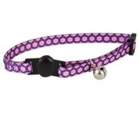 Petmate Aspen Pet Cat Collar 3/8 Inch X 8 - 12 Inch, Retro Flower Purple