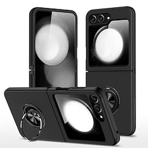 Phone Case For Samsung Galaxy Z Flip 5 Back Cover Magnetic Adsorption Ring Holder Shockproof TPU PC Lightinthebox
