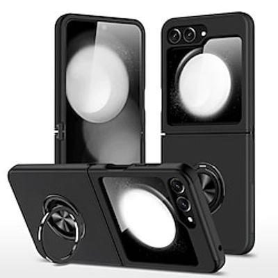 Phone Case For Samsung Galaxy Z Flip 5 Back Cover Magnetic Adsorption Ring Holder Shockproof TPU PC Lightinthebox