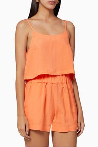 Flared Cropped Cami Top
