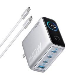 Anker Laptop Charger 140W, 4-Port, PD 3.1 with USB-C Cable - Dark Silver (ANK-B2697K41)