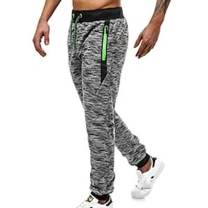 Men's Joggers Sweatpants Drawstring Zipper Pocket Bottoms Outdoor Athleisure Winter Breathable Soft Running Walking Jogging Sportswear Activewear Solid Colored Dark Grey Army Green Light Grey Lightinthebox