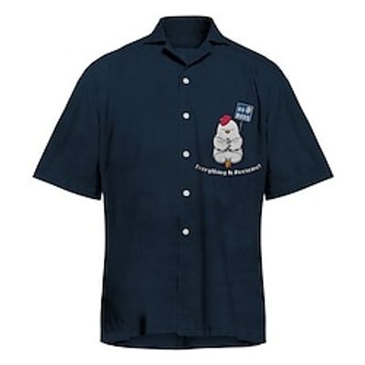 Men's Shirt Letter Graphic Prints Egg Turndown Wine Blue Street Casual Short Sleeves Button-Down Print Clothing Apparel Vintage Fashion Streetwear Designer miniinthebox Men's Shirt Letter Graphic Prints Egg Turndown Wine Blue Street Casual Short Sleeves Button-Down Print Clothing Apparel Vintage Fashion Streetwear Designer miniinthebox