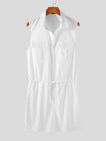 INCERUN Men Multi-pockets Sleeveless Overalls Jumpsuit - thumbnail