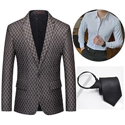 Retro Vintage Roaring 20s 1920s Outfits Suits  Blazers The Great Gatsby Gentleman Men's Cosplay Costume Masquerade Party Party  Evening Coat miniinthebox