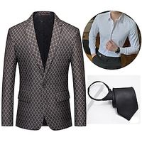 Retro Vintage Roaring 20s 1920s Outfits Suits  Blazers The Great Gatsby Gentleman Men's Cosplay Costume Masquerade Party Party  Evening Coat miniinthebox - thumbnail