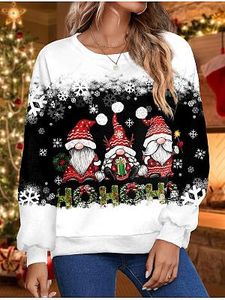 Women's Santa Claus Printed Casual Long-sleeved Christmas Sweatshirt