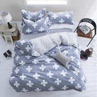 3 Or 4pcs Polyester Fiber Western Style Reactive Printing Bedding Sets Quilt Duvet Cover