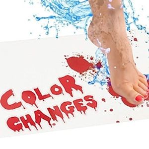 The Original Bloody Bath Mat Changing Sheet That Turns Red When Wet Scary Halloween Decor Footprints Disappear Like Magic Prank Novelty Gifts miniinthebox