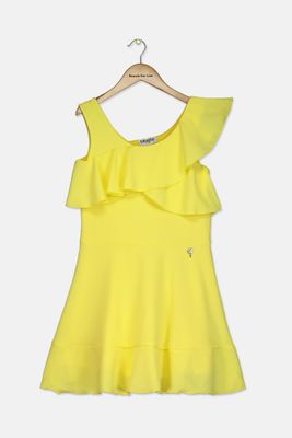 Girls Sleeveless Dress Yellow Girls Sleeveless Dress Yellow