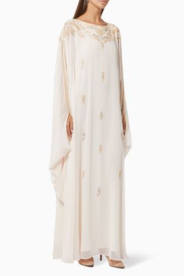 Soft Flowing Kaftan in Hand Embroidered Chiffon Soft Flowing Kaftan in Hand Embroidered Chiffon