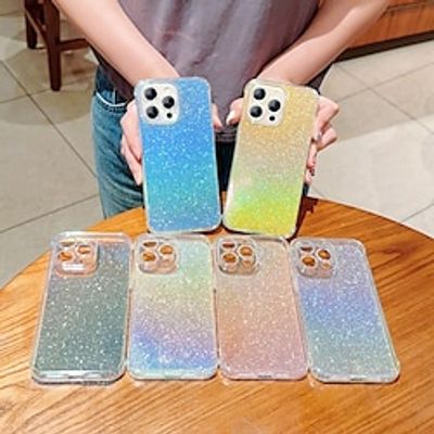 Phone Case For iPhone 15 Pro Max Plus iPhone 14 13 12 11 Pro Max Mini SE X XR XS Max 8 7 Plus Back Cover Bling Glitter Shiny Shockproof TPU miniinthebox