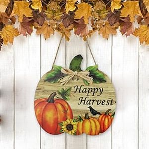 1pc Autumn Wood Wall Sign, Wooden Pumpkin Pattern  Plaque Sign Wall Decor Accessories, For Home Decor Room Decor Household Items miniinthebox