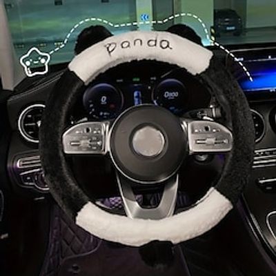 Car Steering Wheel Handlebar Cover Winter Plush Big Panda Universal Model Cute Non-slip Four Seasons Universal Warm miniinthebox