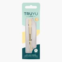 TRUYU by QVS Gold Plated Slant Tip Tweezer