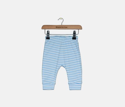 Baby Boys Striped Cotton Jogger Pants Barely Blue Baby Boys Striped Cotton Jogger Pants Barely Blue