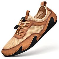 Men's Sneakers Sporty Casual Daily Outdoor Running Shoes Walking Shoes Nappa Leather Cowhide Breathable Handmade Non-slipping Booties / Ankle Boots Black Green Brown Spring Summer miniinthebox - thumbnail