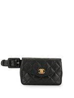 Chanel Pre-Owned 1995 diamond quilted belt bag - Black