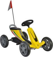 Megastar Kids Licensed Pedal Ferrari Go Kart Ride-On Car - Red - thumbnail