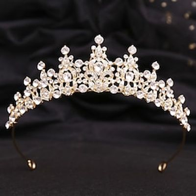 Crown Tiaras Headbands Headpiece Rhinestone Alloy Wedding Cocktail Luxury Elegant With Crystals Headpiece Headwear Lightinthebox