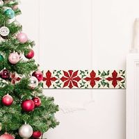 Christmas Wallpaper Border Geometric Waistline Baseboard Peel and Stick Self Adhesive PVC/Vinyl Modern Waterproof Wall Decal for Room 10x240cm/3.93''x94.49'' miniinthebox - thumbnail