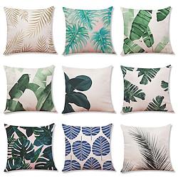 Green Plants Decorative Toss Pillows Cover 1PC Soft Square Cushion Case Pillowcase for Bedroom Livingroom Sofa Couch Chair Lightinthebox