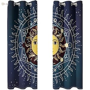 1 Panel Blackout Curtain Drapes for Living Room Thermal Insulated Grommet Window Curtains for Bedroom Modern Lightinthebox