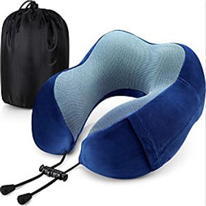 Travel Pillow Memory Foam Neck Pillow Head Support Soft Pillow for Sleeping Rest Airplane Travel Comfortable and Lightweight Improved Support miniinthebox