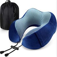 Travel Pillow Memory Foam Neck Pillow Head Support Soft Pillow for Sleeping Rest Airplane Travel Comfortable and Lightweight Improved Support miniinthebox - thumbnail