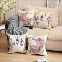 Ramadan Landscape Pattern Green 1PC Throw Pillow Covers Multiple Size Coastal Outdoor Decorative Pillows Soft Velvet Cushion Cases for Couch Sofa Bed Home Decor Lightinthebox