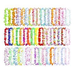 Party 50PCS Hawaiian Colorful Flower wreath Combination Christmas Family Gathering Summer Beach Travel New Lightinthebox